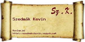 Szedmák Kevin névjegykártya